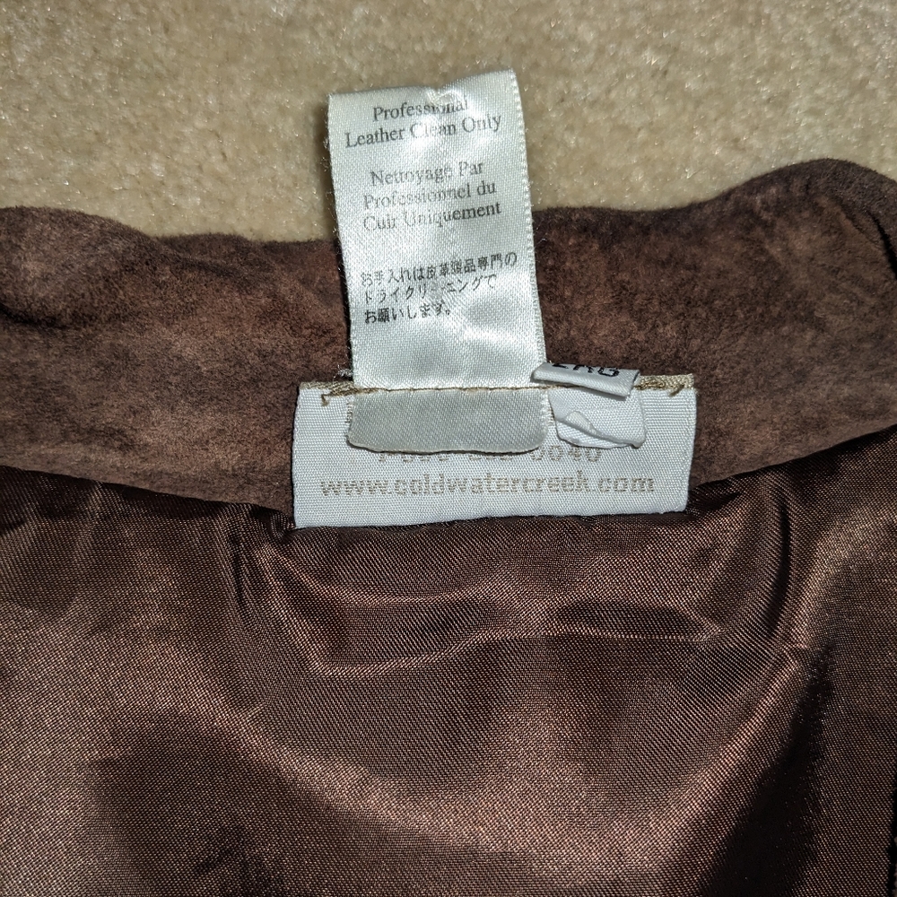 Size L Coldwater Creek Suede Vest - Picture 4 of 7